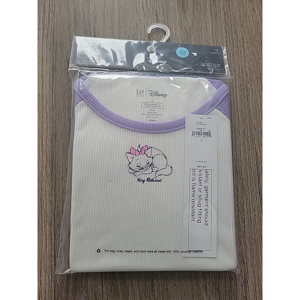 Gap × Disney Kids Recycled PJ Short Set. Sz 12 Loose Fit.  Cat